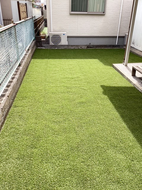 防草シート＋人工芝（静岡市清水区）